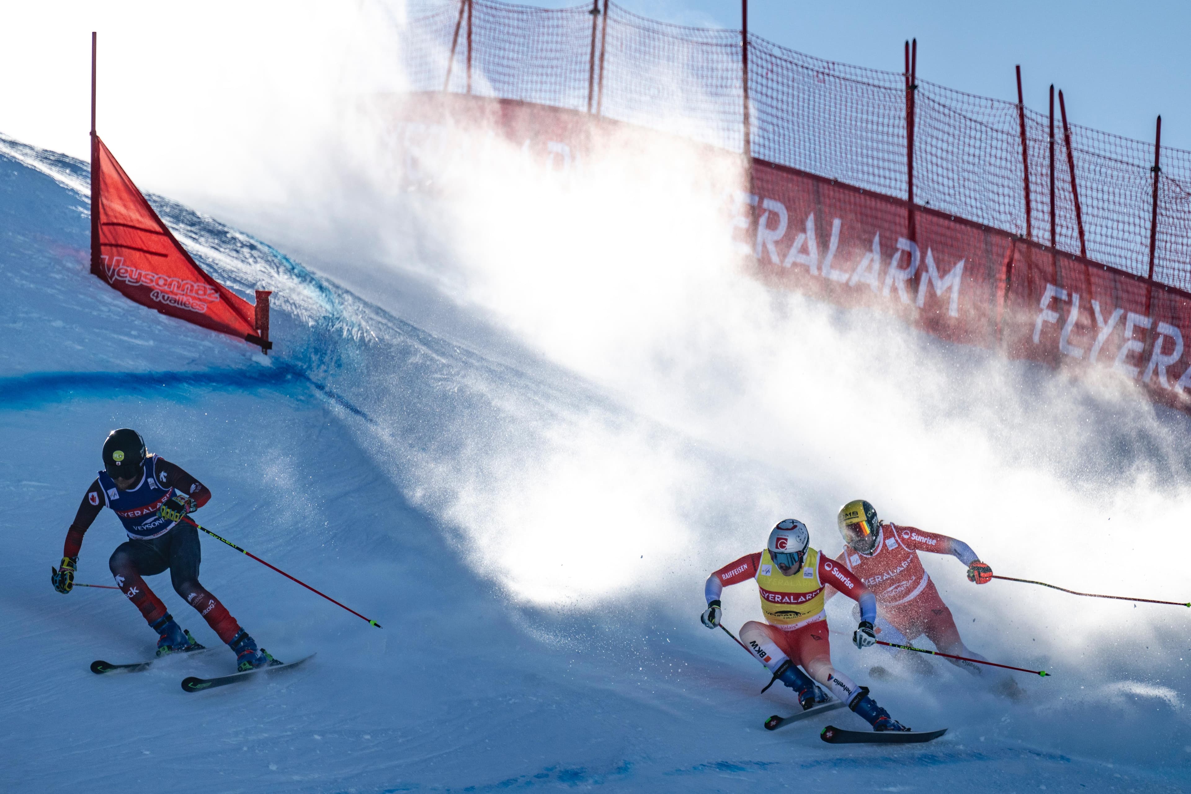 Skirennläufer im Slalom
